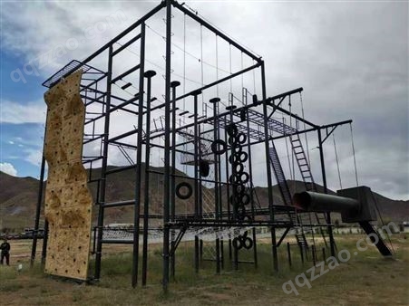 训练场地7米高攀登架 软梯爬杆爬绳架组合场地定制