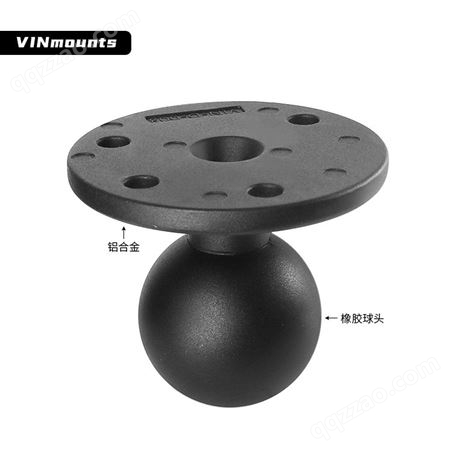 VINmounts®4孔工业圆形底座-2.25”球头“D”尺寸