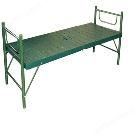 钢塑行军床 军绿色便携式午睡床 吹塑单人床陪护午休床