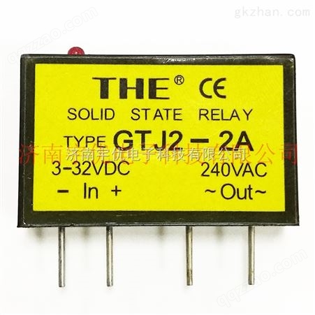 GTJ2-2ATHE无锡天豪GTJ2-2A 单列直插式小型交流固态继电器 